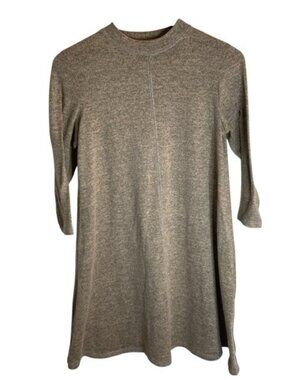 Tash + Sophie Beige Knit Midi Dress Size 8 tan minimalist neutral